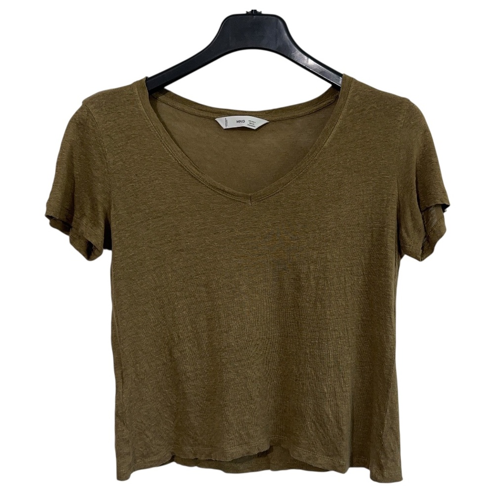 Mng By Mango Womens Linen Tshirt Size S Spring Casual